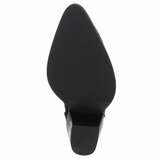 Zwarte suede western enkellaarsjes met hak-Alesha_