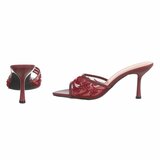 Bordeaux mules met parels en bloemen-Benthe_