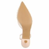 Beige slingback pumps met parels en bloemen-Cassie_