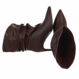 Bottines bordeaux à plis élégants et talon-Maryse _