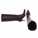 Bordeaux elegante knielaarzen met gesp en hak-Cate_