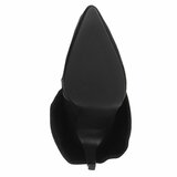 Hoge zwarte suede laars met omslag Charmine_