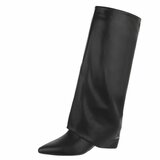 Hoge zwarte laars met omslag Charmine_