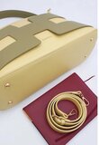 Luxe two-tone handtas in pistachegroen met geometrisch design – premium kwaliteit_