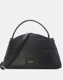 Luxe zwarte handtas met geometrisch design – premium kwaliteit_