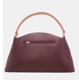 Luxe two-tone handtas in bordeaux-peach met geometrisch design – premium kwaliteit_