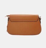 Luxe cognac schoudertas met goudkleurige sluiting – premium kwaliteit_