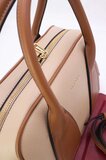 Handtas crème met cognac details – premium kwaliteit_