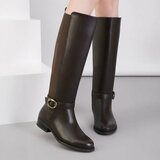 Bottes marron hauteur genou à boucle-Carmine_