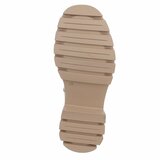 Bottines kaki en suède à lacets avec semelle plateforme-Chelsy_