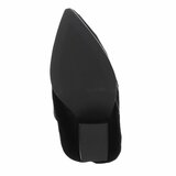 Bottes noires en suédine avec boucle dorée-Chelita_