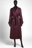 Bordeaux trenchcoat met ceintuur en print_