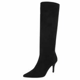 Bottes élégantes noires en daim-Giuseppina_