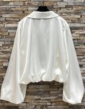 Luxe witte satijnen blouse – Made in Italy_