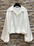 Luxe witte satijnen blouse – Made in Italy_