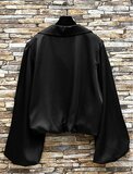 Luxe zwarte satijnen blouse – Made in Italy_