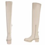 Beige hoge overknee laars Lucia_