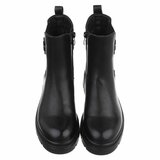 Zwarte Chelsea boots met gesp-Chelby_