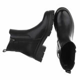Zwarte Chelsea boots met gesp-Chelby_