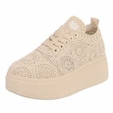 Beige lage sneaker Myriam_