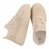 Beige lage sneaker Myriam_