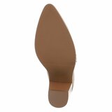 Bottines beiges à imprimé serpent et talon carré-Cherita_