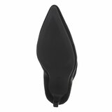 Bottines noires en suédine à plis élégants et talon-Selise_