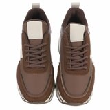 Dames sneaker bruin met plateauzool-Doha_