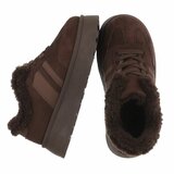 Dames sneakers donkerbruin met warme voering en plateauzool-Celine_