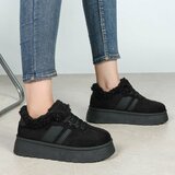 Dames sneakers zwart met warme voering en plateauzool-Celine_
