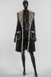 Gilet femme noir à Imprimé léopard et doublure douce_