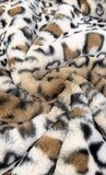 Dames bodywarmer donkerbruin met luipaardprint en zachte voering_