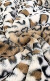 Dames bodywarmer in zwart met luipaardprint en zachte voering_