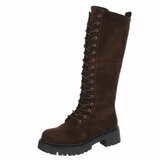 Bruine suède hoge boots-Micheline_