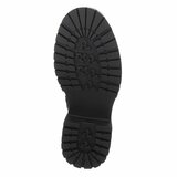 Bottines noires en suède à talon chunky et boucle-Lindi_
