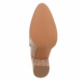 Kaki suède slouchy laarzen met hak-Marlena_
