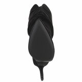 Cuissardes noires en suédine à tige plissée et talon aiguille-Laurana_