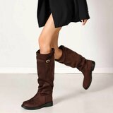 Bottes hautes marron avec détail boucle-Natas_