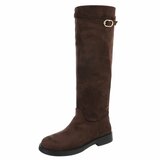 Bottes hautes marron avec détail boucle-Natas_