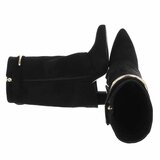 Zwarte suede laars met omslag Alora_