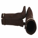 Bruine suede laars met omslag Alora_