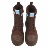 Bruine chunky veterboots met strassdetails-Irena  _