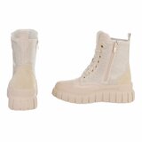 Beige chunky veterboots met strassdetails-Irena  _