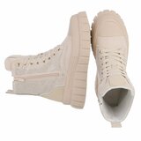 Beige chunky veterboots met strassdetails-Irena  _