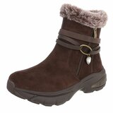 Bruine winter boots met taupe faux fur en hartdetail_