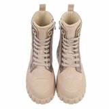 Kaki chunky veterboots met smileydetail-Ulrika_