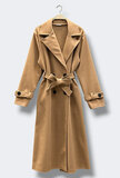 Camel wollen jas met ceintuur – Made in Italy_