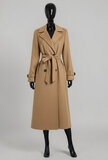 Camel wollen jas met ceintuur – Made in Italy_