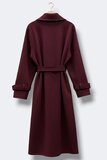 Bordeaux wollen jas met ceintuur – Made in Italy_