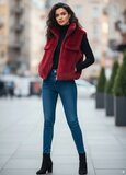 Bordeaux bodywarmer in teddy fleece_